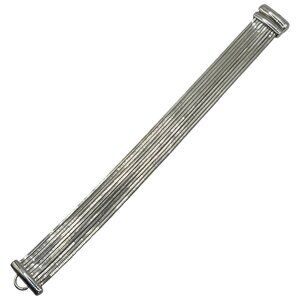 Milor Italy 10-Row 925 Sterling Silver Silky 7.5" Bracelet